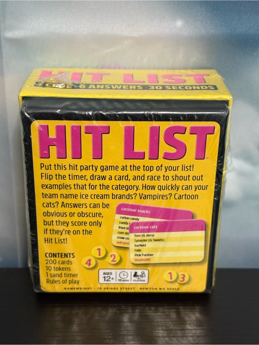 Hit List Party Game: 1 Clue, 6 Answers, 30 seconds. New. Sealed.